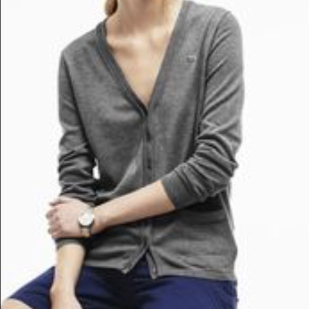 Gray Cardigan Sweater